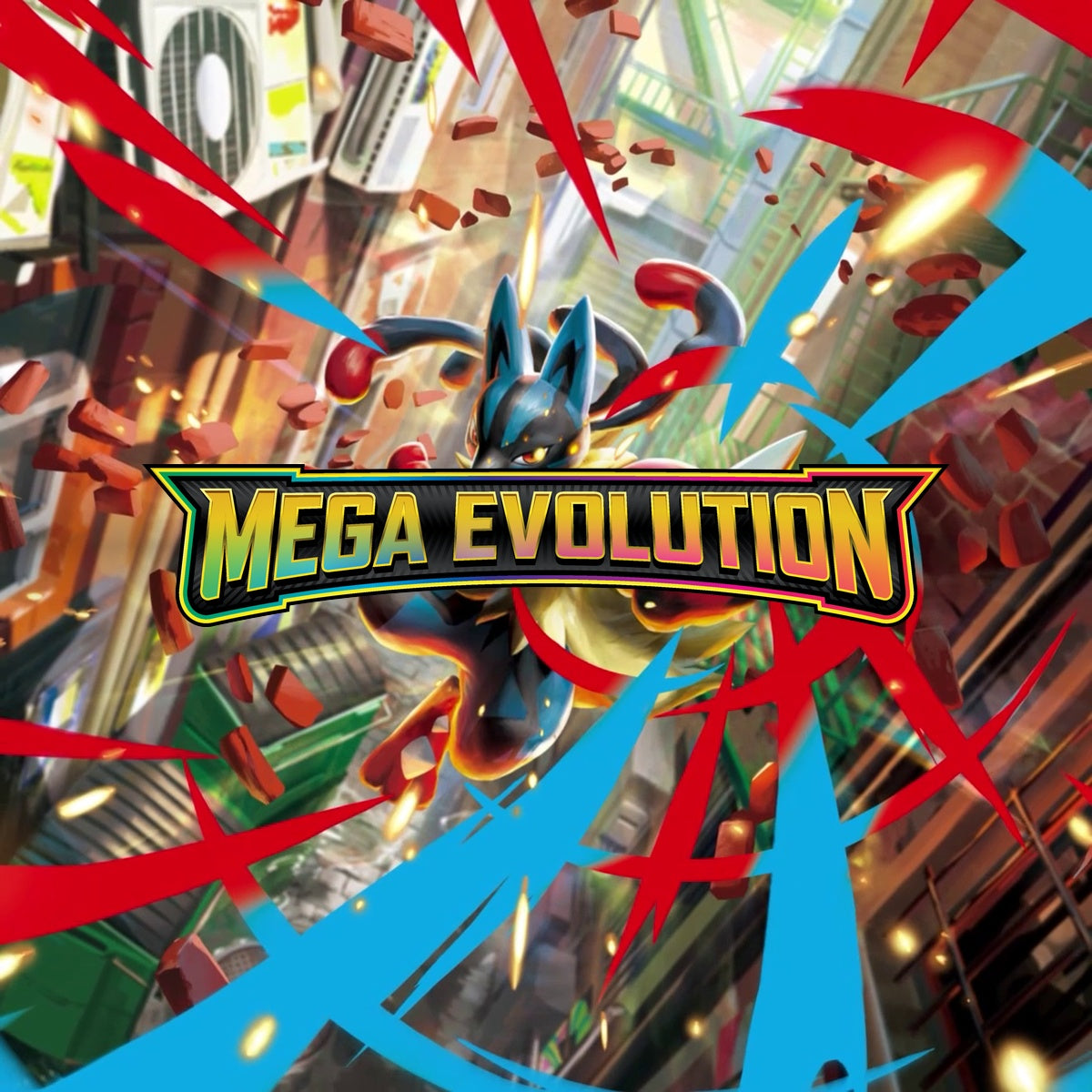 Mega Evolution set logo over Mega Lucario key art