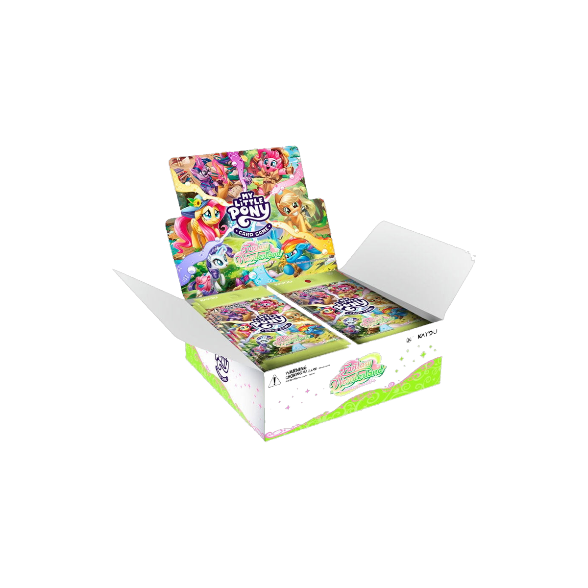 Kayou My Little Pony Fantasy Wonderland booster box with sealed packs, open display