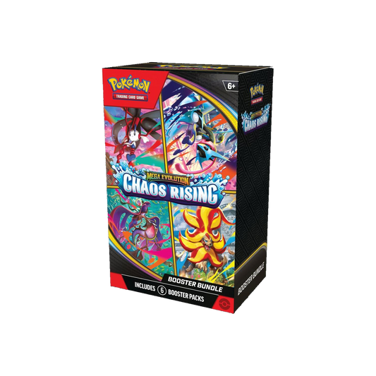Pokemon Chaos Rising Booster Bundle containing 6 booster packs, front of packaging
