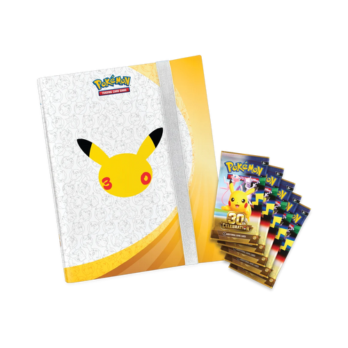 Pokemon 30th Celebration - Binder Collection, the 9-pocket commemorative binder with the sealed packs