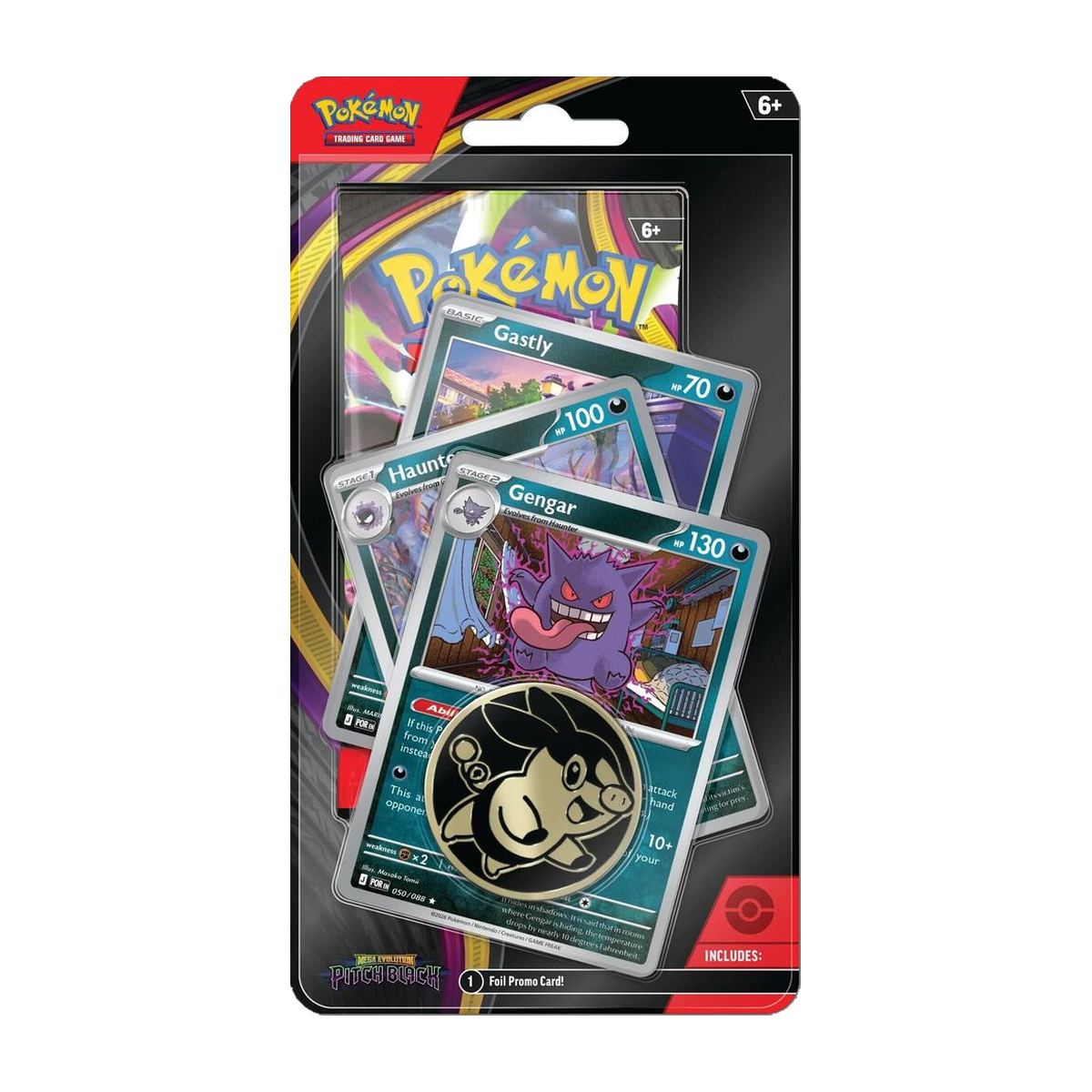 Pokemon Pitch Black premium checklane blister with booster pack and Gengar evolution promos