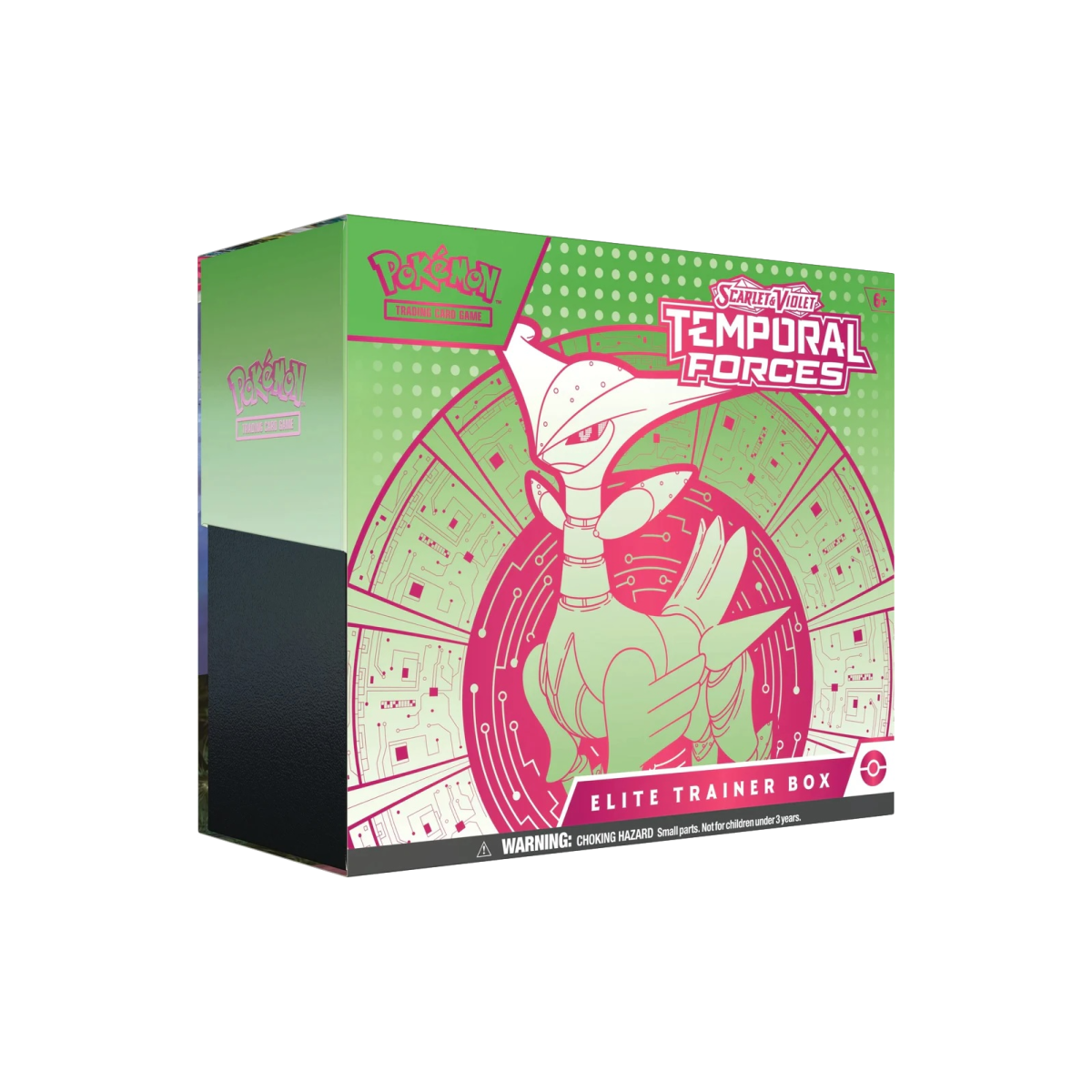 Coffret Dresseur d'Élite Pokémon Temporal Forces, version Iron Leaves, devant de la boîte