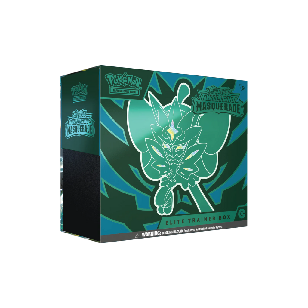 Pokemon Twilight Masquerade Elite Trainer Box with Ogerpon artwork, front of box