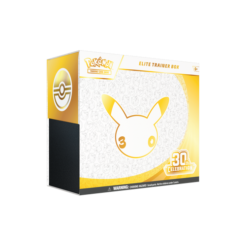 Pokemon 30th Celebration - Elite Trainer Box, sealed Elite Trainer Box, front of box