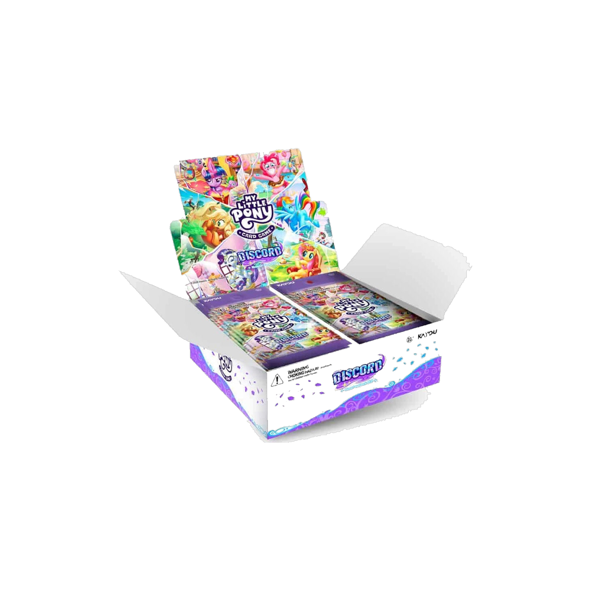 Kayou My Little Pony Discord booster box with sealed booster packs, open display box