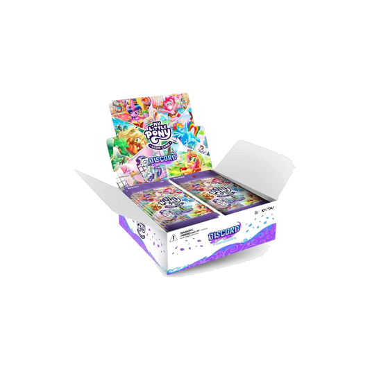 Kayou My Little Pony Discord booster box with sealed booster packs, open display box