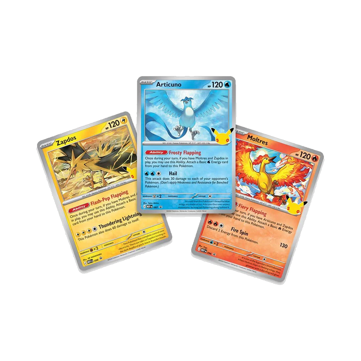 Pokemon 30th Celebration - Poster Collection, the three foil promo cards included