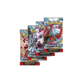 Pokemon Paradox Rift sleeved booster blister packs, four pack art variants fanned out