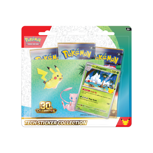 Pokemon 30th Celebration - Tech Sticker Collection, Alolan Exeggutor version, front of pack