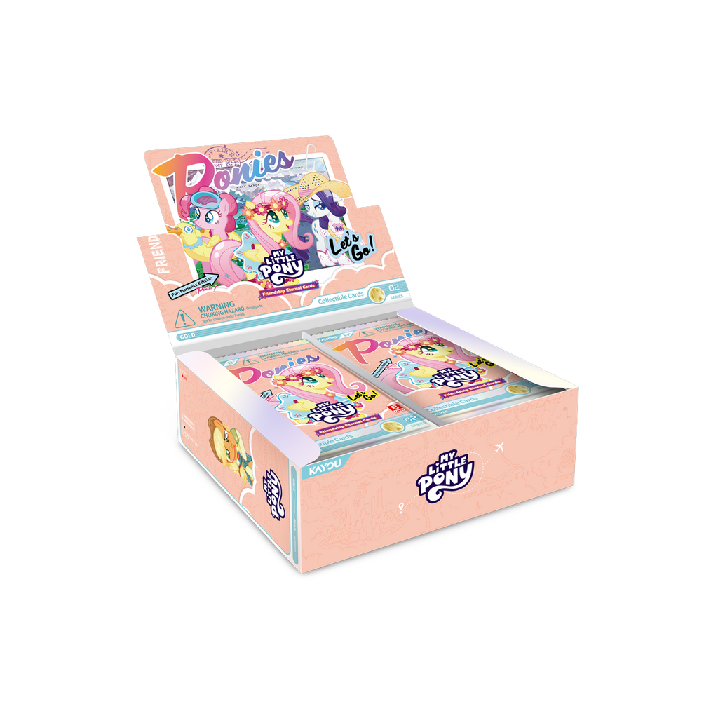 Kayou My Little Pony - Friendship Eternal Fun Moments Edition Series 2, open display box showing booster packs