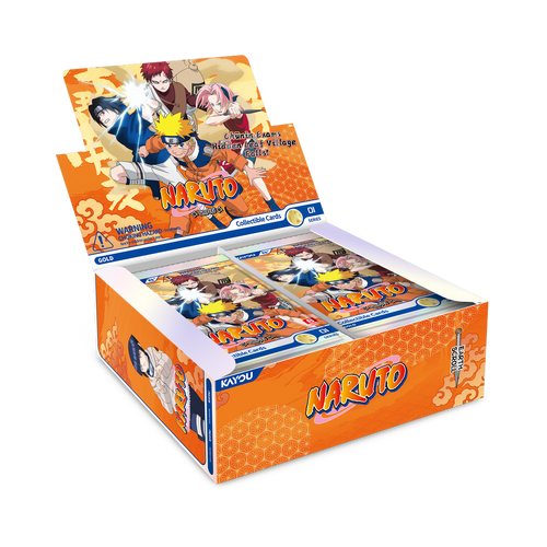 Kayou Naruto - Earth Scroll Series 1 Display Box, open display box showing booster packs