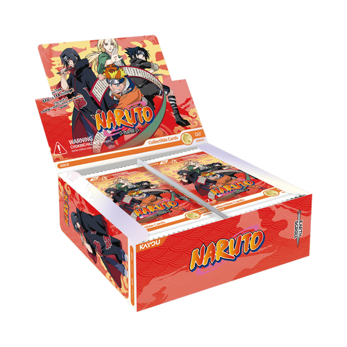 Kayou Naruto - Earth Scroll Series 2 Display Box, open display box showing booster packs