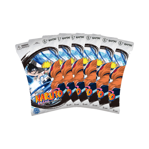 Kayou Naruto - Heaven Scroll Series 1 Display Box, seven booster packs fanned out