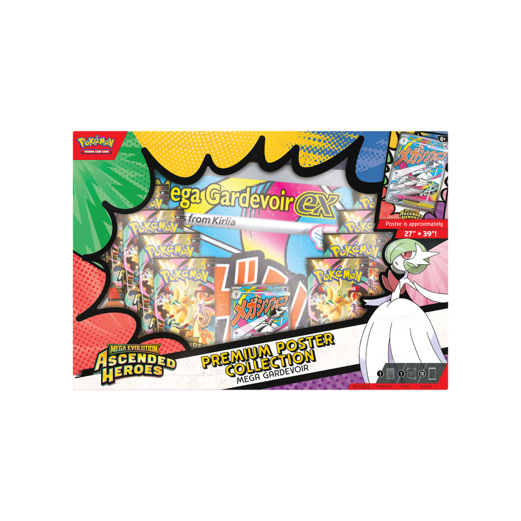 Pokemon Ascended Heroes - Premium Poster Collection, sealed collection box, front of box
