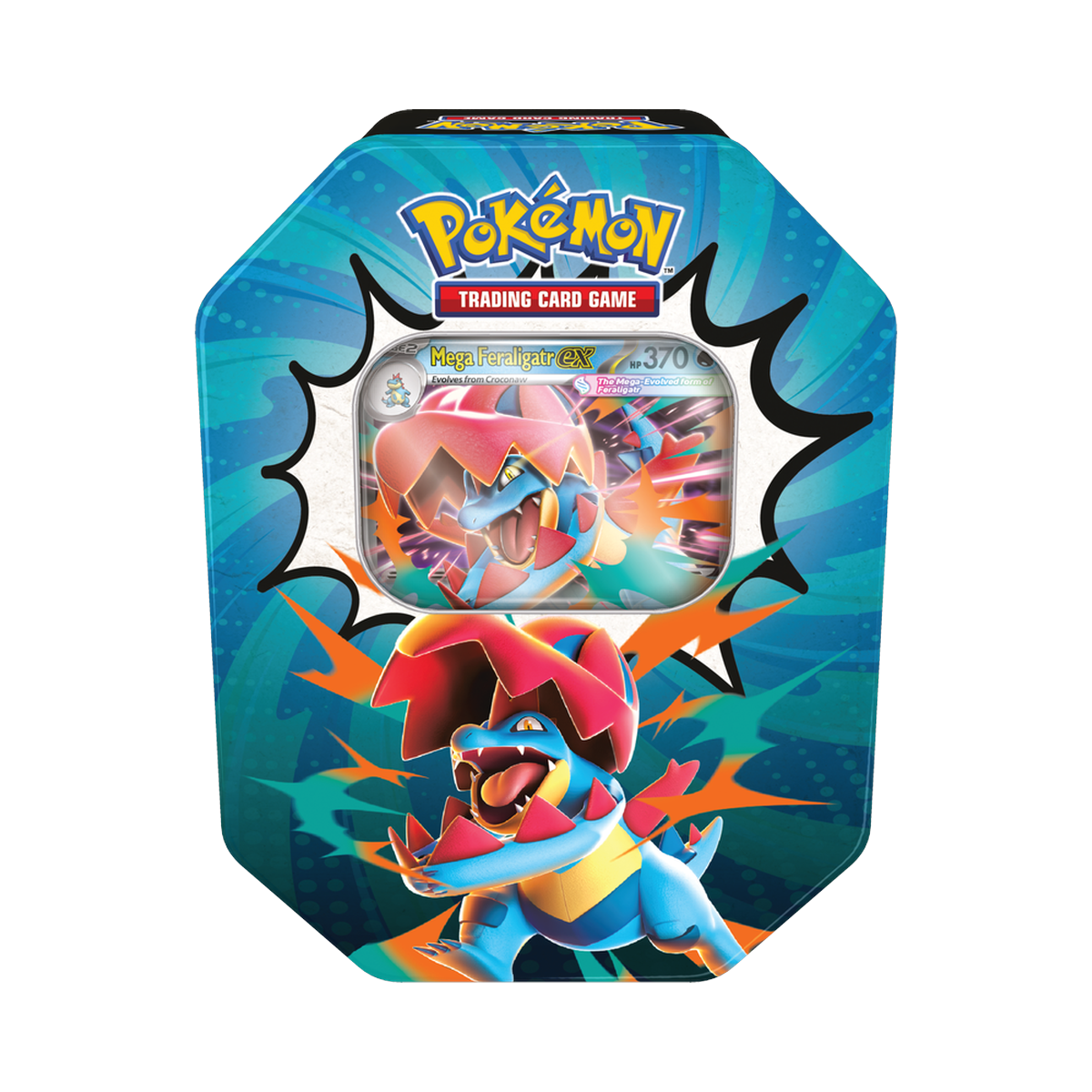 Pokemon Ascended Heroes - Tin, second view showing pack contents and set artwork