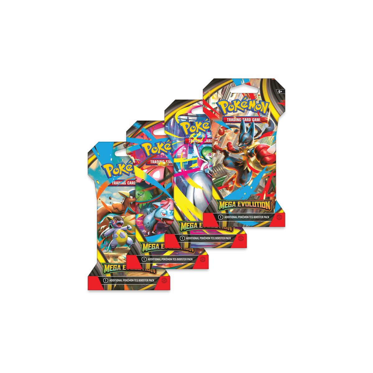 Pokemon Mega Evolution - Sleeved Blister Packs, sealed sleeved booster pack blister, front