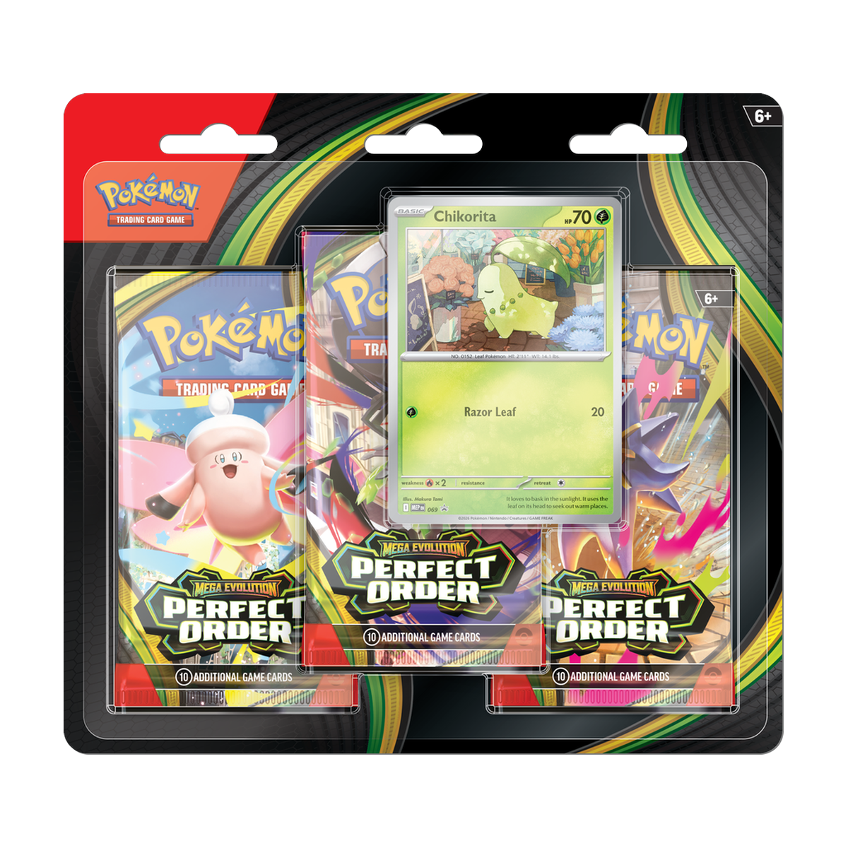Pokemon Perfect Order - 3 Pack Blister, sealed three pack blister, front