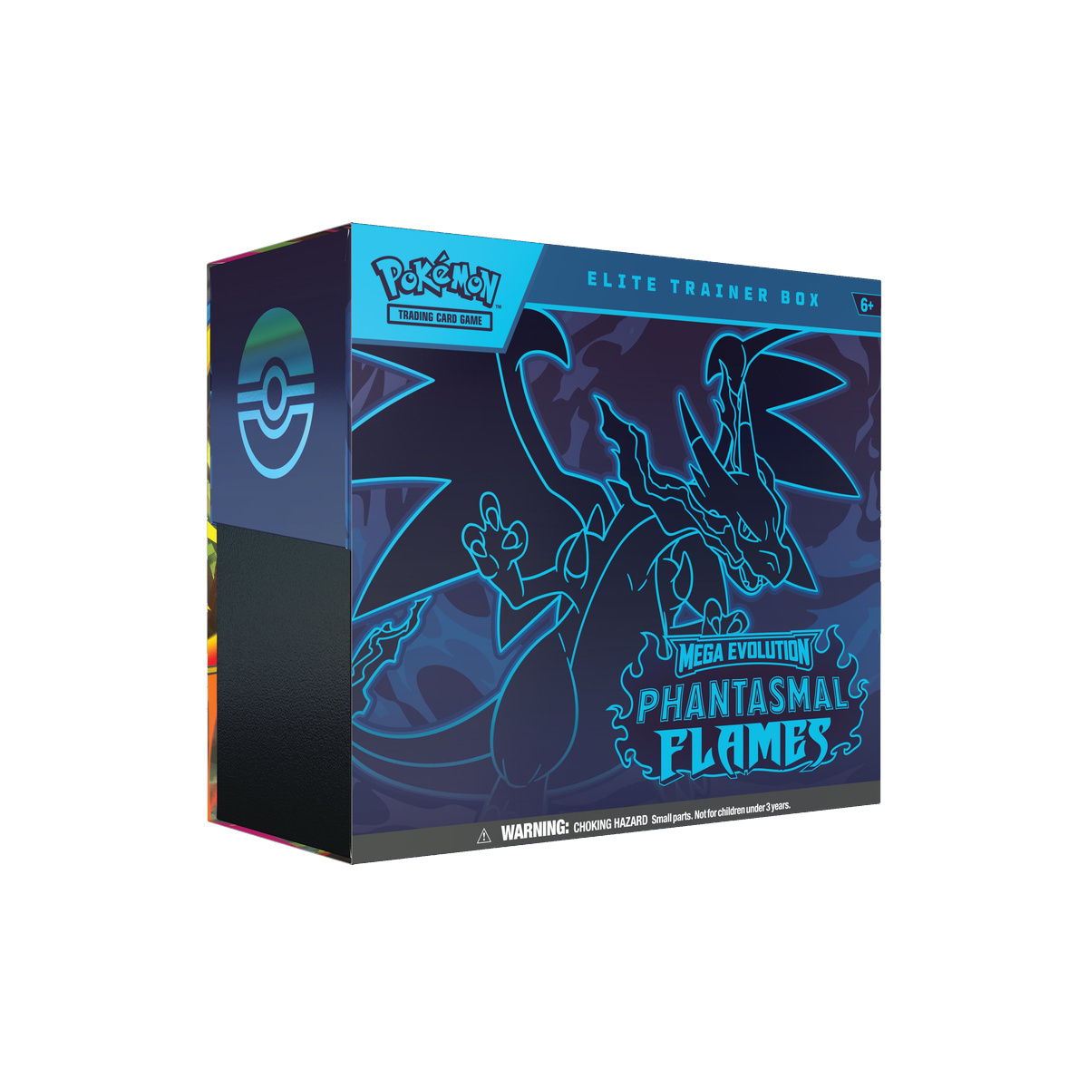 Pokemon Phantasmal Flames - Elite Trainer Box, sealed Elite Trainer Box, front of box
