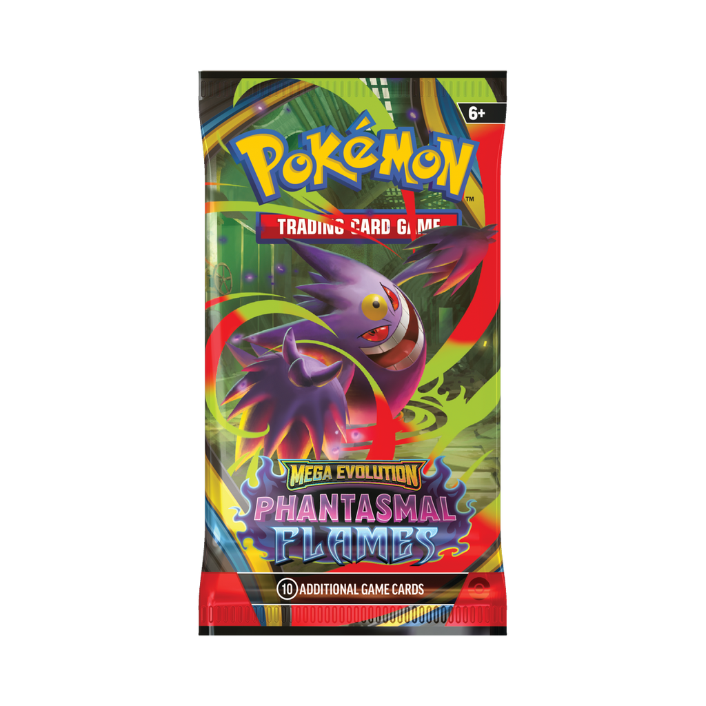Pokemon Phantasmal Flames - Sleeved Blister Packs, second view showing pack contents and set artwork