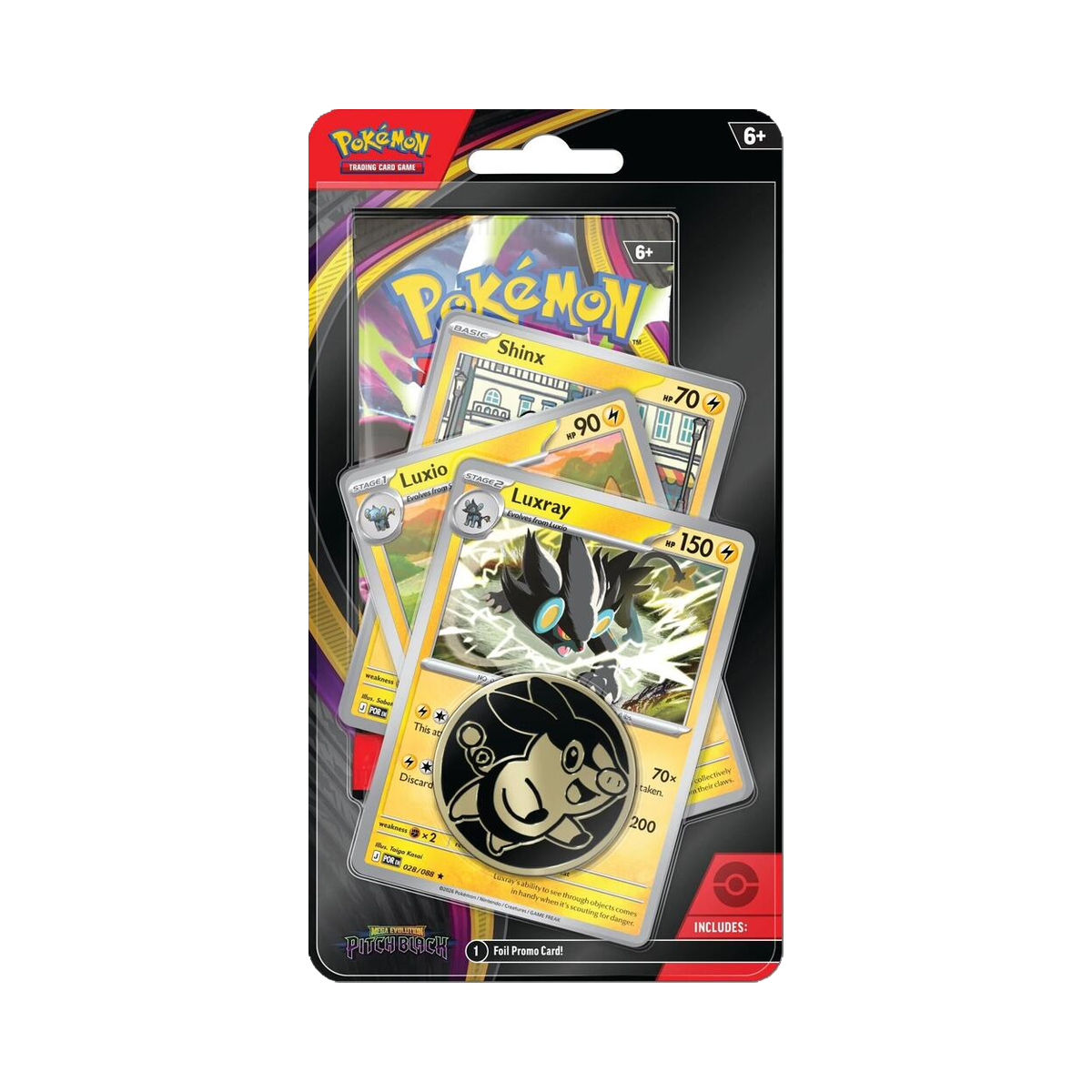 Pokemon Pitch Black - Premium Checklane Blister, Luxray line promo variant